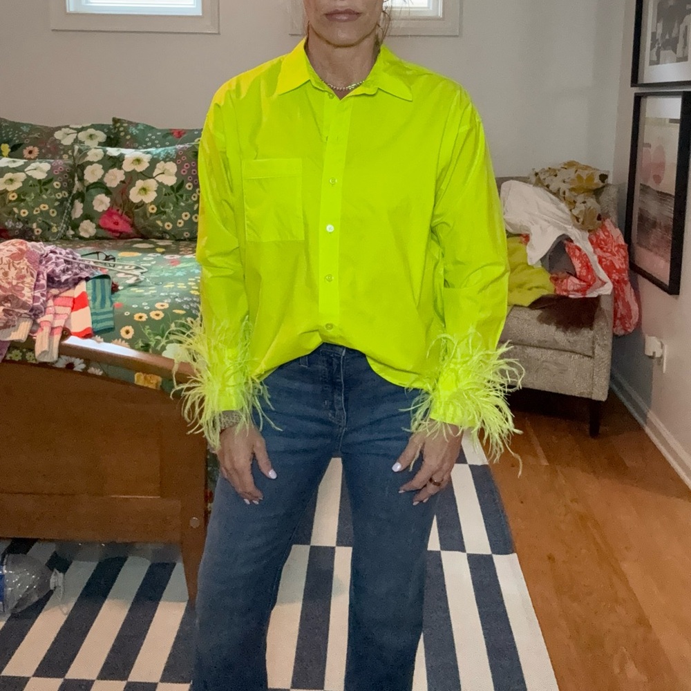J. Crew Vibrant Lime Shirt